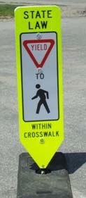 Pedestrian Crossing Sign YIELD